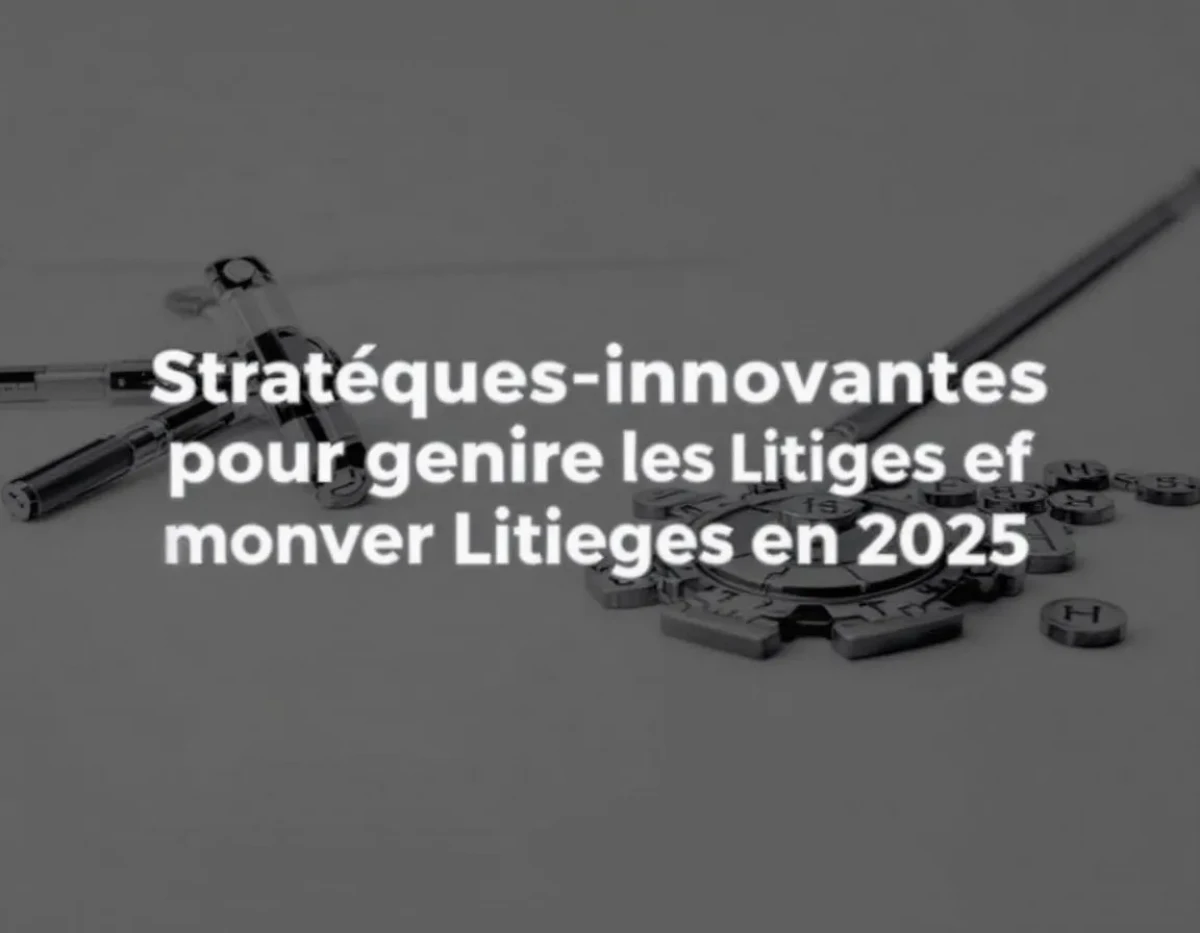 Stratégies Innovantes pour Gérer les Litiges en 2025
